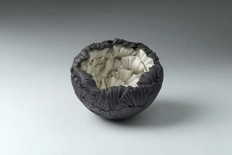 Elza Jaszczuk Black and White Bowl, 2020, Janet Rady Fine Art