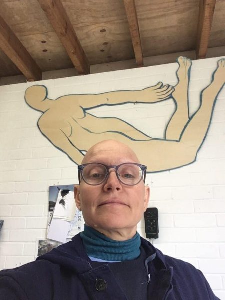 Ilse Black, contemporary ceramic artist in her studio