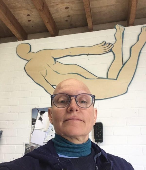 Ilse Black, contemporary ceramic artist in her studio