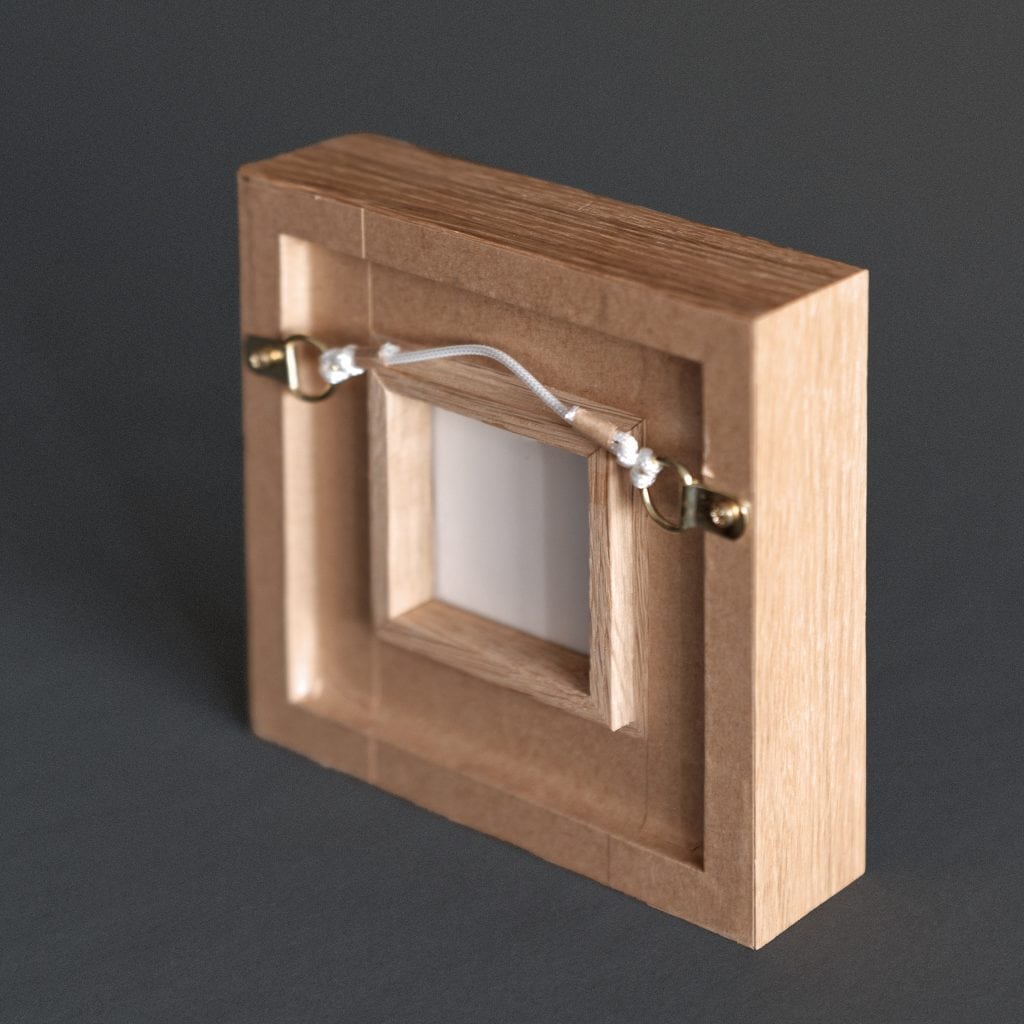 Elza Jaszczuk, Framed White Tile, 2021, back, Janet Rady Fine Art