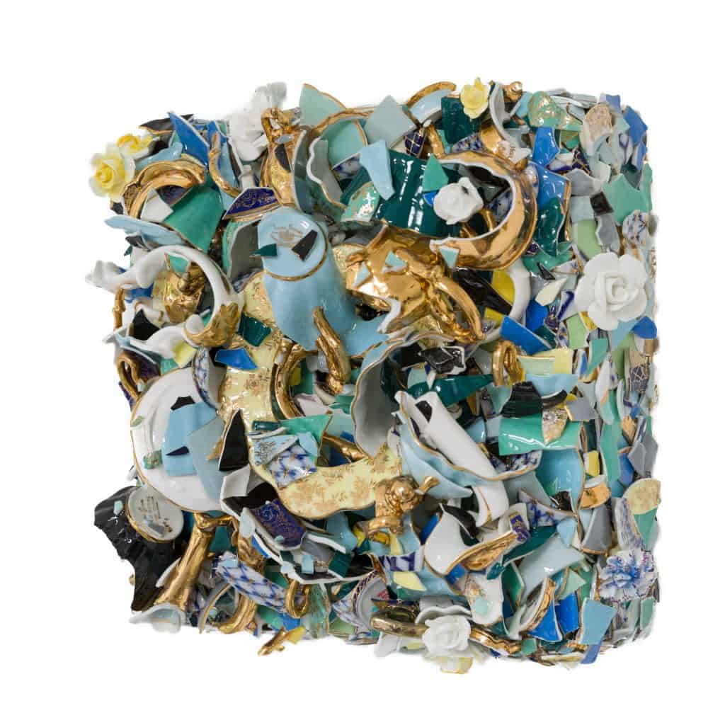 Sandra Shashou, Blue Roses, Flowers and Tea, 2020, Janet Rady Fine Art