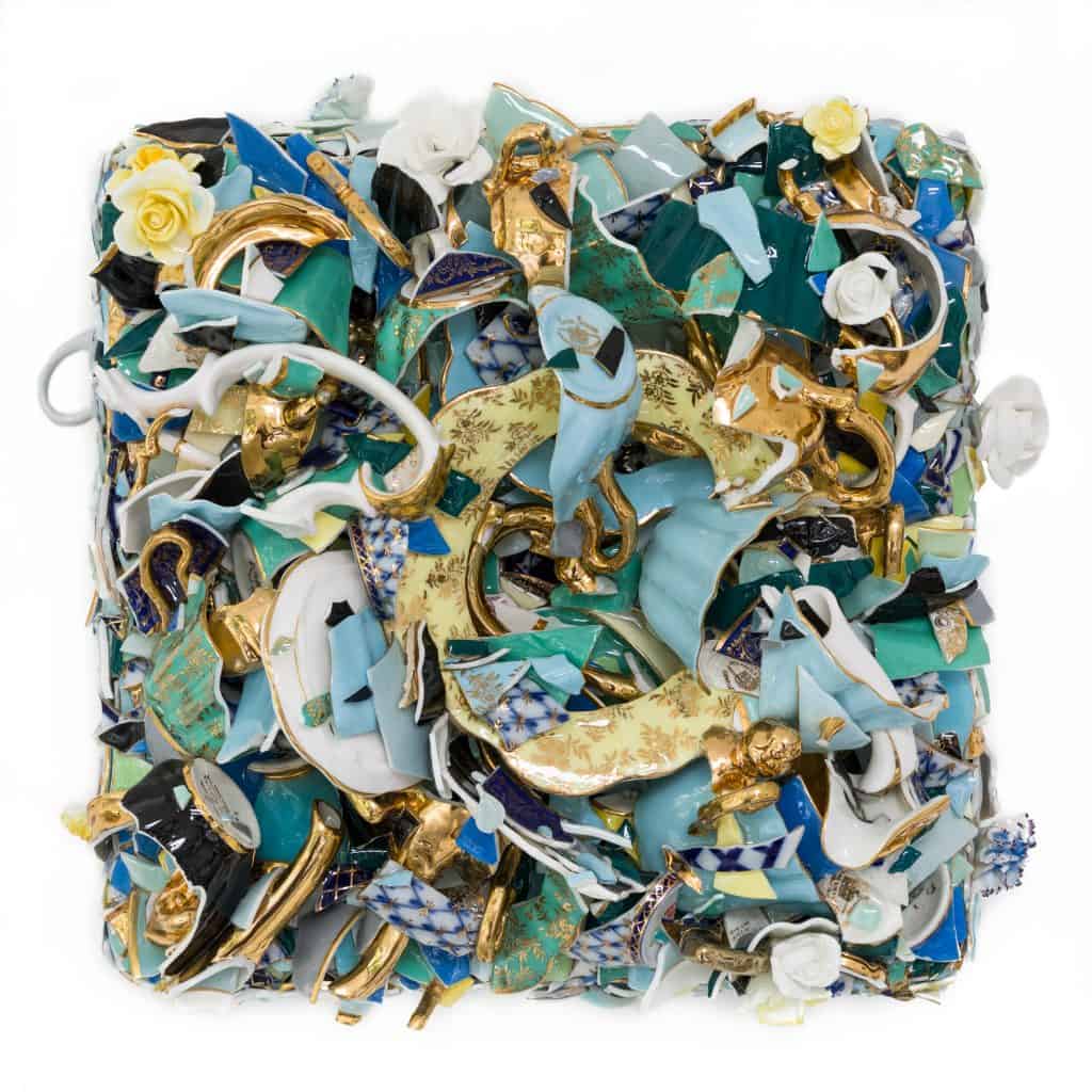 Sandra Shashou, Blue Roses, Flowers and Tea, 2020, Janet Rady Fine Art