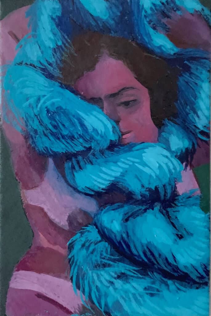 Lindsey Jean Mclean, Boa, 2021, Watercolour on paper, 6.5x9.5cm, Janet Rady Fine Art