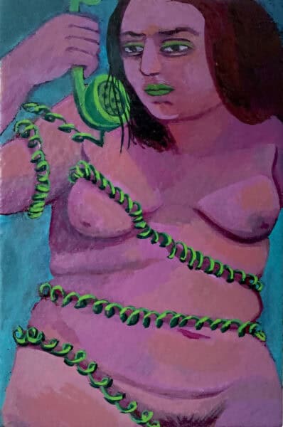 Lindsey Jean McClean, Cord , 2022, Watercolour on paper, 6.5 x 9.5cm, Janet Rady Fine Art