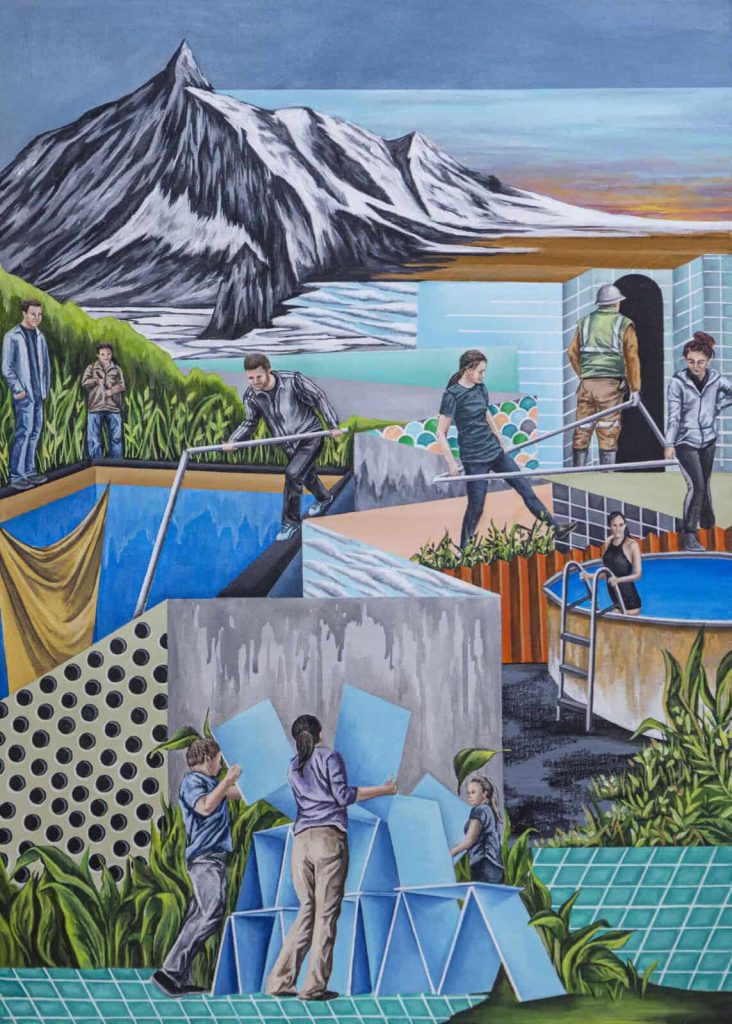 Jinoos Misaghi, Untitled, 2022, Acrylic on canvas, 70x50cm 34-66 Janet Rady Fine Art