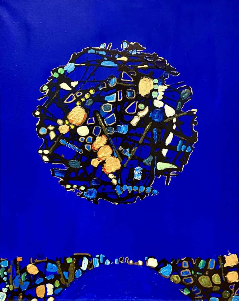 Nadira Azzouz Connecting Bridge, 2007 Mixed media on canvas 50x40cm Janet Rady Fine Art