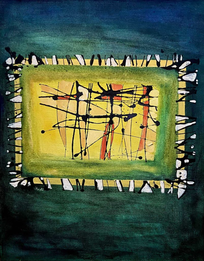Nadira Azzouz Enclosure 1, 2007 Mixed media on canvas 50x40cm Janet Rady Fine Art