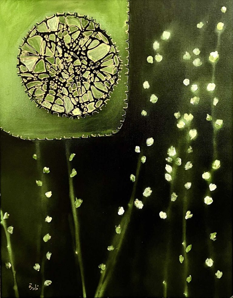 Nadira Azzouz Harvest Moon 1 2009 Oil on canvas 50x40cm Janet Rady Fine Art