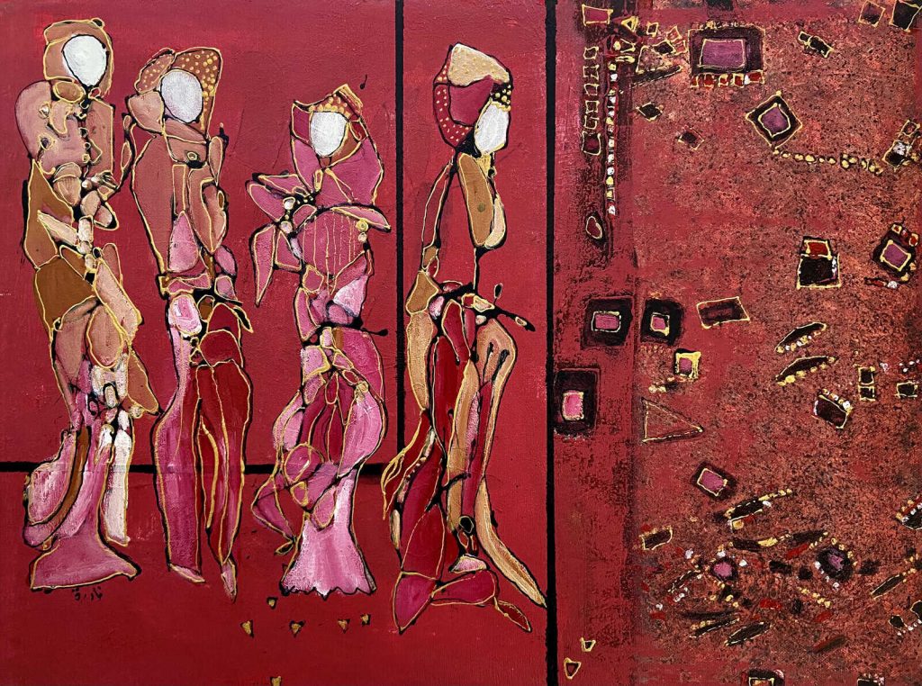 Nadira Azzouz Hidden Treasure, 2013 Acrylic on canvas 45x60cm Janet Rady Fine Art