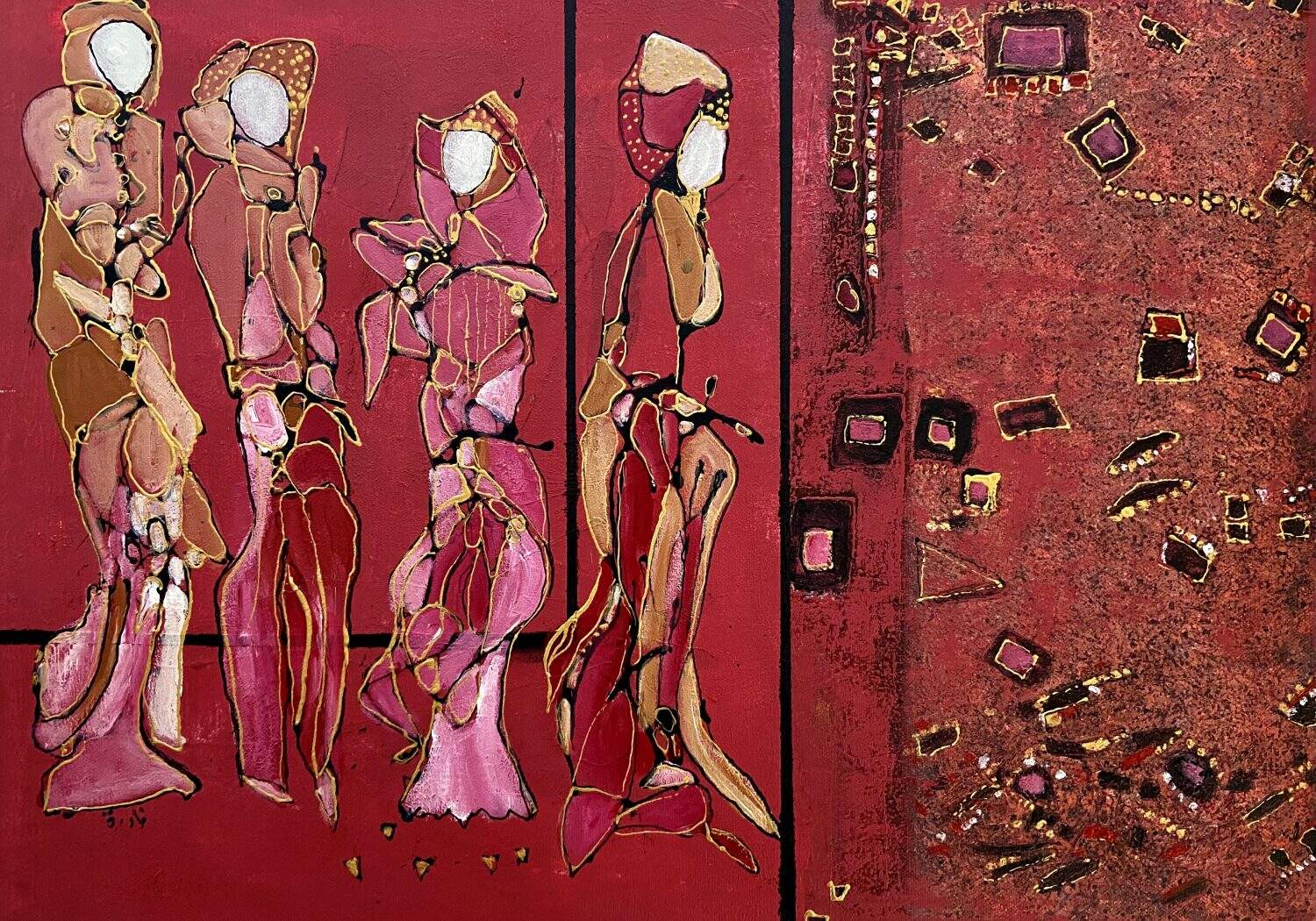 Nadira Azzouz Hidden Treasure, 2013 Acrylic on canvas 45x60cm Janet Rady Fine Art