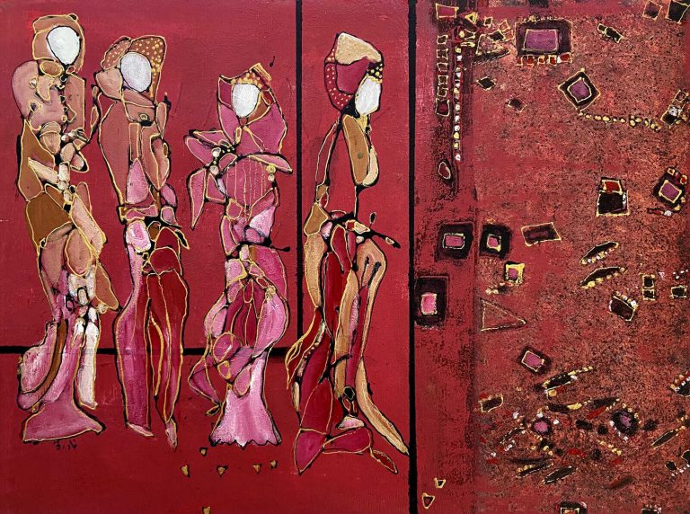 Nadira Azzouz Hidden Treasure, 2013 Acrylic on canvas 45x60cm Janet Rady Fine Art