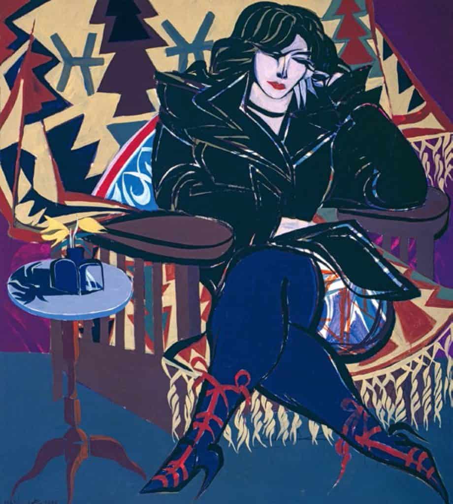 Hussein Madi, Rime en Veste Noire, Pigmented giclée on canvas, 56x50cm Janet Rady Fine Art