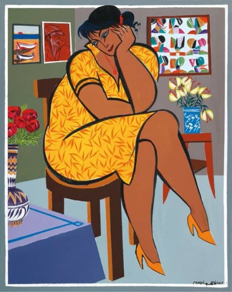 Hussein Madi, The Dreamer, Pigmented giclée on canvas, 63x50cm Janet Rady Fine Art