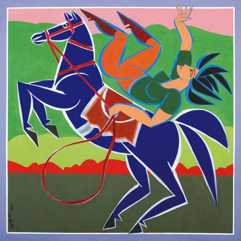 Hussein Madi, The Jump, 2021, Pigmented giclée on paper, 55x55cm Janet Rady Fine Art