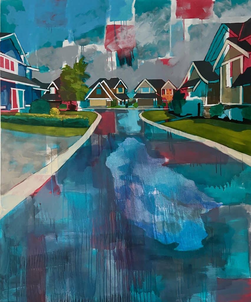 Adam Lowenbein, Street, 2020, Acrylic on canvas, 182.9 x152.4 cm Janet Rady Fine Art
