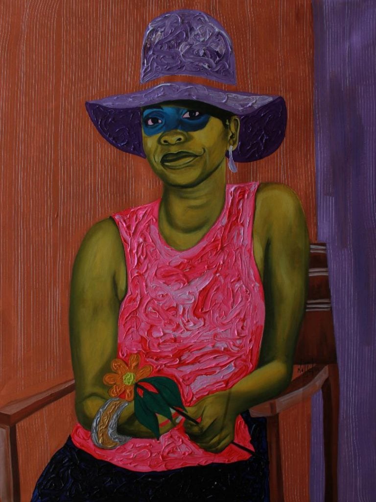 Theophilus Tetteh, I Will Be Waiting, 2022 Janet Rady Fine Art