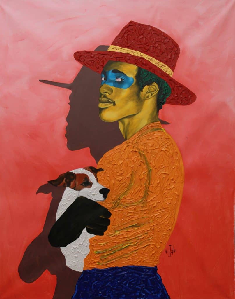 Theophilus Tetteh, Warm Embrace, 2022 Jane Rady Fine Art