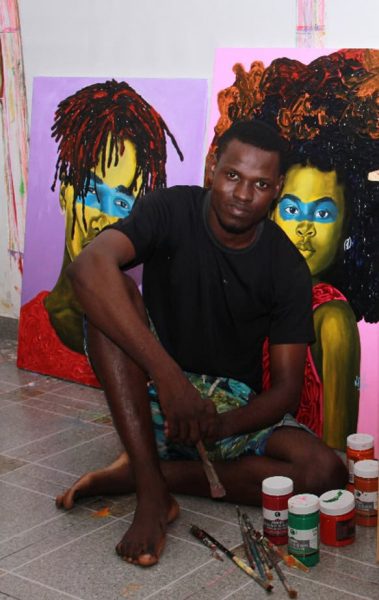Theophilus Tetteh in his Accra studio