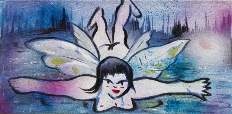 Shaqayeq Ahmadian, And Like Water I Always Find My Way, 2022 20x40cm Janet Rady Fine Art