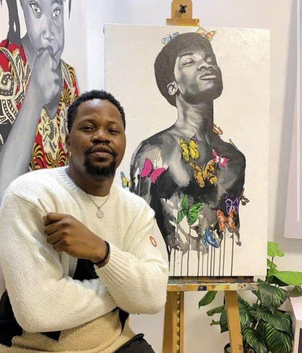 Affen Segun in his studio