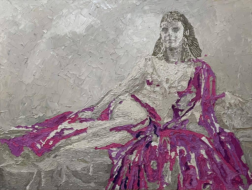 Hossam Dirar, Cleopatra Beauty, 2022, Oil on canvas, 127x168cm Janet Rady Fine Art