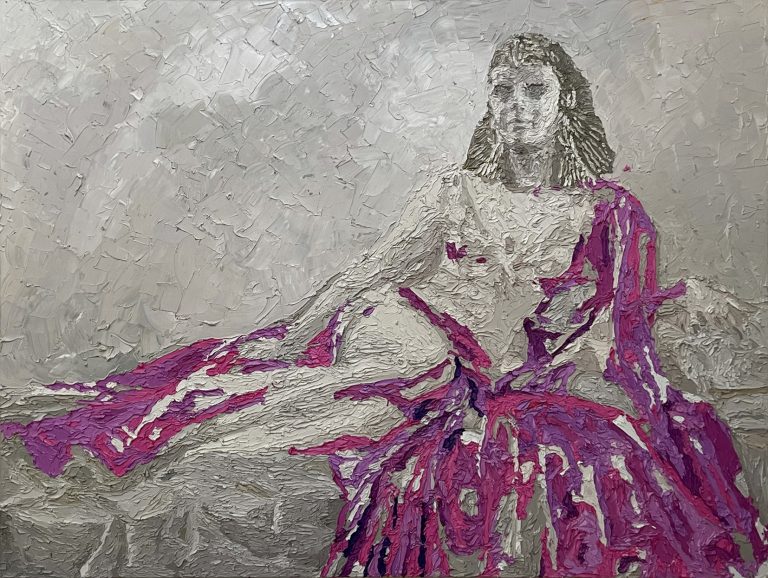 Hossam Dirar, Cleopatra Beauty, 2022, Oil on canvas, 127x168cm Janet Rady Fine Art