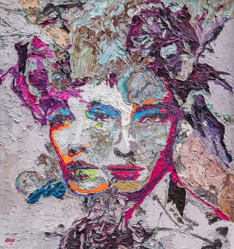 Hossam Dirar, Myself and Me 15, 2022, Oil on canvas,120x120cm Janet Rady Fine Art