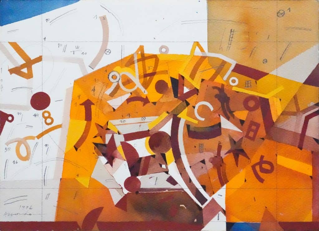 Paysage avec deux Personnages à droite, 1996